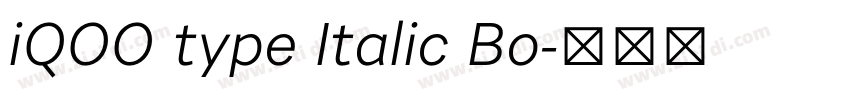 iQOO type Italic Bo字体转换